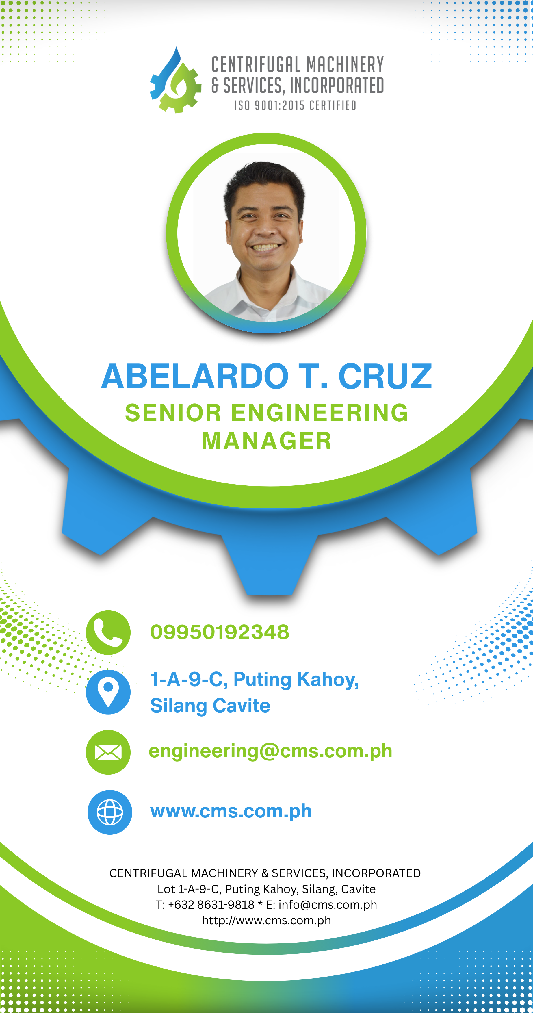 ABELARDO T. CRUZ - Senior Engineering Manager, Centrifugal Machinery & Services, Inc.